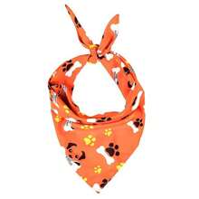 Bandanas de Halloween para perros, pañuelos triangulares para mascotas lavables, pañuelos para el cuello de mascotas, baberos para perros, con diseños de calabaza, fantasma, maíz de caramelo y huesos, talla mediana