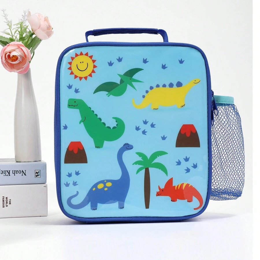Cartoon Dinosaur Insulated Lunch Bag, Outdoor Portable Gift, Holiday Present