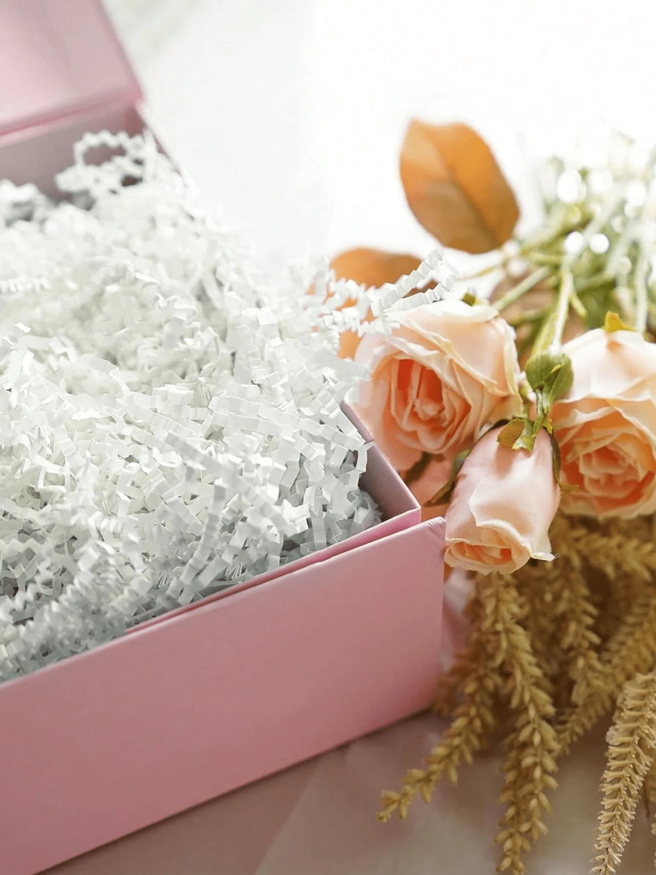 200 Grammes Papier Déchiqueté, Shredded Papier Kraft Raffia Remplissage Panier Cadeau De Remplissage Remplir Des Fournitures De