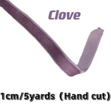 5 Iarde Rotolo di nastro in velluto di alta qualità da 1 cm di larghezza, morbido e lussuoso, perfetto per confezioni regalo, cucito, decorazioni, matrimoni