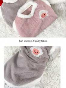 Ropa para gatos Chaleco y abrigo de felpa cálida para gato Ragdoll, perros pequeños, gatito, ropa para mascotas, otoño/invierno - Rosa - Ver 7