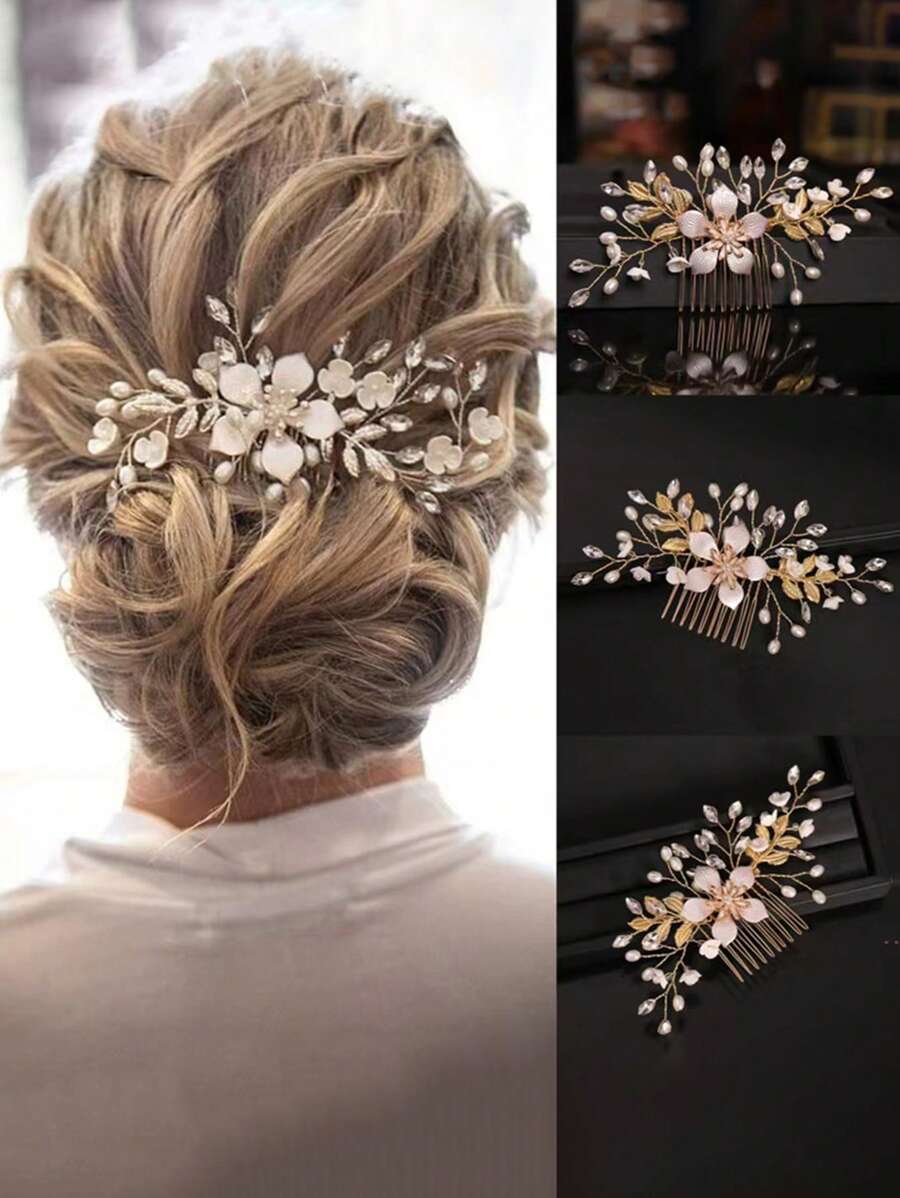 1pc Korean Style Nature Inspired Floral Headband For Bride Or Bridesmaids