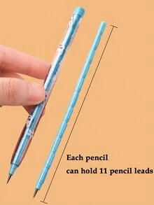 4 lápices de plomo reemplazables + set de 128 lápices de plomo para uso estudiantil, lápiz HB con borrador, afilador de lápices gratis, útiles escolares y de oficina - Conjuntos - Ver 3