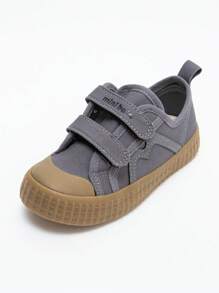 mini bala Boys And Girls New Lightweight And Breathable Non-Slip Hook And Loop Shoes - Grey - View 1