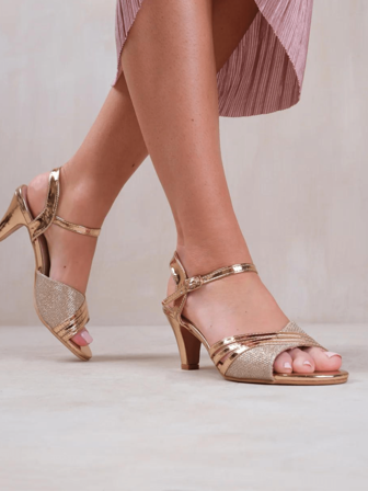 Where’s That From STORMI WIDE FIT LOW HEEL SANDALS WITH BUCKLE ANKLE STRAP