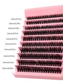 Asiteo 200pcs 60D Individual False Eyelashes Set, Includes Tweezer, D Curl, Soft & Thick, DIY Eyelash, Suitable For Makeup, Eyelash Cluster, Individual False Lashes - Multicolor - View 5