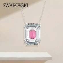 Swarovski CHROMA Women's Octagon Cut Simulated Crystal Pendant Necklace 5608647, Women's Jewelry Gift - Clear - View 1