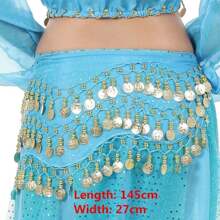 1Pc Thailand/India/Arab Dancer Skirt Women Sexy Belly Dance Hip Scarf Wrap Belt Dancer Skirt Female Show Costumes Sequins Tassels - Multicolor - View 9