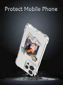 1pc Personalized Phone Case, Customizable With Photos, Pictures, Transparent Anti-Drop Wear-Resistant Anti-Fingerprint TPU Full-Edge Soft Shell, Compatible With IPhone 15/14 Plus/13 Pro/12 Pro Max/11, Ideal Custom Phone Case Gift For Individual, Partner, Family, Friends, Best Friends, Birthday, Anniversary - Clear - View 3