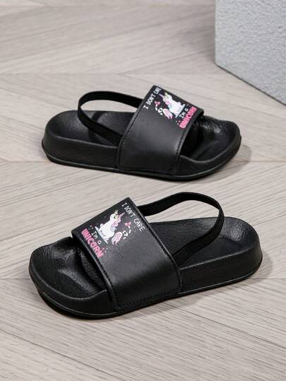 1 Pair Boys' Cute Unicorn Open Toe Non-Slip Casual Comfortable Outdoor Sandals