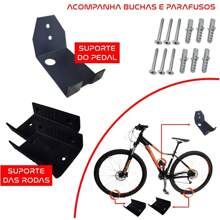 Suporte de Parede Para Bicicleta UNIVERSAL PEDAL Com Furo Para Cadeado