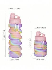 500ml (17,6OZ) - Bình nước silicon có thể gấp gọn - Thiết kế có thể gập lại với kẹp và tay cầm Carabiner, - Bình đựng nước ngoài trời chống rò rỉ khi đi bộ đường dài/cắm trại/phòng tập thể dục (chống cát/nhiệt đới/có thể rửa bằng máy rửa chén) - Thích hợp cho thể dục ngoài trời, yoga, thể thao, hoạt động tiệc tùng, du lịch, cắm trại, quà tặng Ngày của Mẹ, quà tặng cho cặp đôi - Quà tặng Giáng sinh, đồ trang trí Giáng sinh, quà tặng Valentine - Nhiều màu - Xem 12