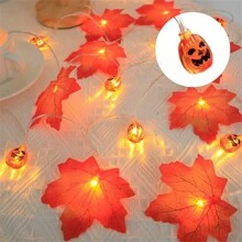 1 set Luces de cadena de Halloween, 10/20/40 LED Ojos de calavera, calabaza, fantasma, araña, decoración de Halloween interior y exterior, decoración navideña, luces de cadena de Halloween con destello de colores, decoración de fiesta, funciona con pilas (pilas no incluidas)