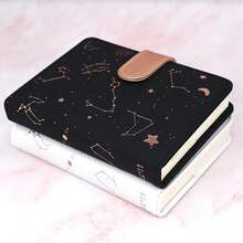 1pc constellation planner bonito calendário planejador versão em inglês agenda livro livro caderno para casa, escola, escritório