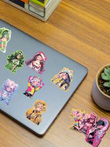 50张甜美女孩精美卡通可爱涂鸦贴纸创意DIY手册吉他笔记本电脑手机防水贴纸,贴纸,动漫贴纸,可爱贴纸 - 彩色 - 查看 8