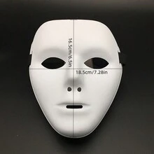 1 件万圣节道具、化妆舞会表演、全脸面具男女通用成人服装眼罩