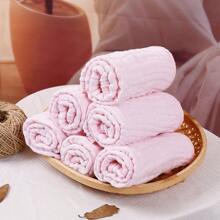 6 包大号 20 英寸 x 11 英寸超柔软吸水婴儿拍嗝巾 - 白色/粉色/深绿色