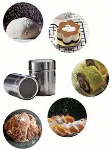 1pc Stainless Steel Powder Sugar Shaker Duster , Stainless Steel Powder Shaker, Sugar Dispenser Fine Mesh Shaker Powder Cans For Baking Soda Cocoa Cornstarch Coffee Flour Ect Shaker Sifter Dispenser Duster Container Stainless Steel For Cinnamon Flour Powdered Sugar Cornstarch Ect Powdered Sugar Shaker, Powdered Sugar Dispenser Duster Flour Dispenser Baking Supplies, Kitchen Supplies - Multicolor - View 6