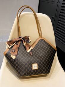 Retro Casual Tote Bag For Women, Versatile And Spacious - Brown - View 10