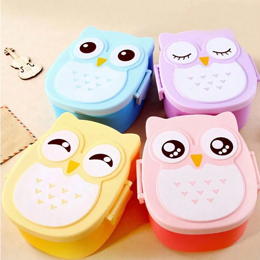 1pc Student Lunch Box, Food Storage Container, With A Spoon, Suitable For Microwave Oven, Dishwasher, Freezer, Reusable, Ideal For School, Work, Camping And Travel ﻿,Kitchen,Christmas Gift,School Supplies - Multicolor - View 1