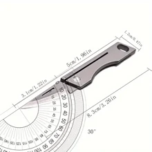 1pc 8.3cm Titanium Alloy Mini Folding Knife, D2 Steel Sharp Small Outdoor Keychain Utility Knife - Grey - View 11