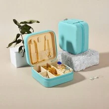 1 hộp đựng trang sức du lịch đựng bông tai, nhẫn, phụ kiện - nhiều màu - Xem 2