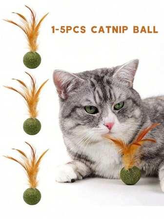 1/5 件装 全新 猫薄荷球 草猫玩具 牙齿清洁 猫草球 宠物用品 猫