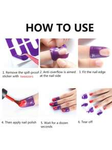 1 set de 10 piezas de protector de esmalte de uñas en forma de U, barrera de esmalte de uñas de plástico y látex, protector de esmalte de uñas en gel para los dedos, estampado en caliente para evitar derrames de esmalte de uñas, suministros para uñas, herramientas para uñas, herramientas de arte de uñas, de vuelta a la escuela, uñas, herramientas para uñas para uñas postizas
