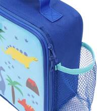 Cartoon Dinosaur Insulated Lunch Bag, Outdoor Portable Gift, Holiday Present - Blue - View 4