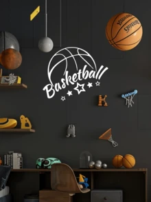 Sport-Dekor - Realistische Basketball Wandaufkleber für Spielzimmer oder Fitnessstudio, anpassbare Basketball Wandkunst, Basketball Wandgrafiken - Verschiedenfarbig - Übersicht 5