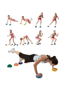 Balance Training Made Easy With Inflatable Yoga Spike Massage Ball - Perfect For Yoga Pilates Enthusiasts Essential For Home Exercise ﻿ - Multicolor - View 4