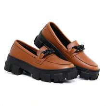 Women's Oxford Tractor Moccasin Moda College With Chain - 駝色 - 查看 2