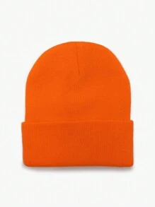 1 件男女通用秋冬季纯色护耳保暖针织帽休闲套头帽。防寒帽。针织帽。适合日常穿着