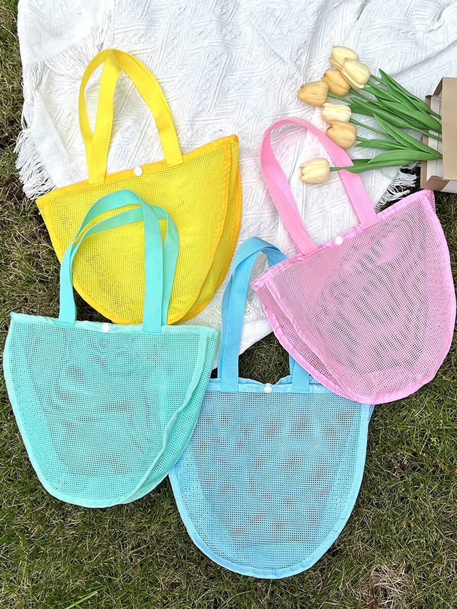 1 件装沙滩收纳袋、背包、儿童玩具网袋、婴儿玩沙沙漏和铲子收纳袋、可折叠旅行收纳网袋，适用于秋季家居装饰 - 一個裝 - 查看 1