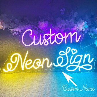 CTTNLS Vibrant Custom LED Neon Sign With Dimmable - Unique Personalized Wall Decoration With Easy Installation, And Energy Efficiency For Weddings, Birthdays, Parties, And Special Occasions - Perfect DIY Home Decor Gift Idea