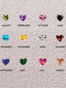 1 pieza Elegante y delicado colgante de acero inoxidable chapado en oro de 18k con vidrio de color con forma de corazón con los 12 signos del zodíaco, perfecto como regalo para la fiesta de la mujer, el día de San Valentín, mamá, madre, Día de la Madre