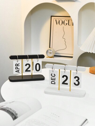 Calendário nórdico minimalista e criativo para virar páginas, decoração de calendário de mesa, mesa de jantar para sala de estar, mesa de centro, decoração de mesa de escritório, melhores presentes