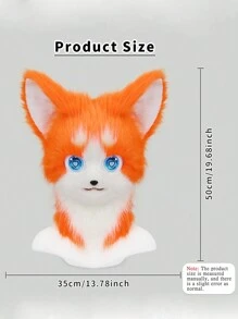 Animal Furry Fursuit Head Mask Plush Cat Fox Mask Costume Props For Cosplay Party Halloween - Headgear - View 2