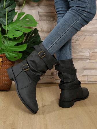 Women Fashionable, Elegant And Versatile High-End Mid-Calf Boots