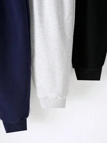 3pcs Young Boy Solid Color Long Pants, Suitable For Leisure Wear All Year Round