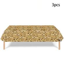 3 pièces Nappes jetables thème western cowboy et ferme, décoration de fête d'anniversaire, taille 137 cm * 274 cm, Noël