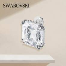 Swarovski MESMERA Square Cut White Earrings, One Piece, Elegant Jewelry, Holiday Gift - Clear - View 1