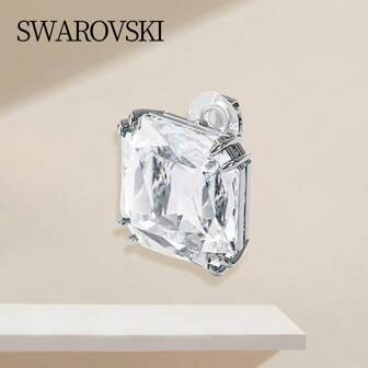 Swarovski MESMERA Square Cut White Earrings, One Piece, Elegant Jewelry, Holiday Gift