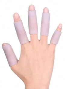 10PCS 局部手指护理套，防干裂，透明硅胶，受伤防水防护套，手指关节疼痛佩戴防护套，脚和脚趾，推回，弹力指套，适用于手指、脚趾，技术人员，男女。