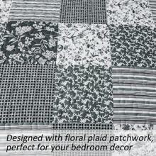 3 Pieces Black Grey Boho Queen King California King Size Reversible Bedspread Coverlet Set For All Season Soft Microfiber Bedding Set Pillowcase,Home Bed Room Decor, Christmas Day Gifts