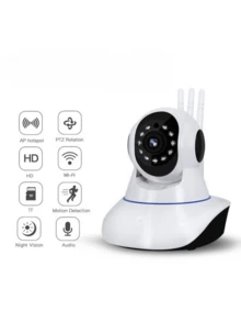 Robot Camera 3 Antennas IP Wifi With Rotation 720p 1080p Ready For Delivery YI IoT App - 白色 - 查看 2