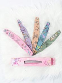 Kit de limas para acrílico decoradas, forma diamante.  Este set contiene 5 limas de diferentes gramajes en forma diamante para facilitar su uso. - Degradado - Ver 3