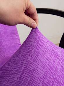 1 Bộ vỏ ghế văn phòng riêng biệt in họa tiết tối giản co giãn - Màu tím - Xem 7