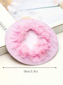 1pc Girls Back To School Black/Pink/Purple Ballet Bun Cover Net For Dance Competition Or Stage Performance