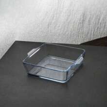 1pc Square Baking Dish, High-Borosilicate Heat-Resistant Lead-Free Glass, For Salad, Dessert, Baking Oven And Microwave